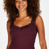 Top Rib Cami lace, Rood