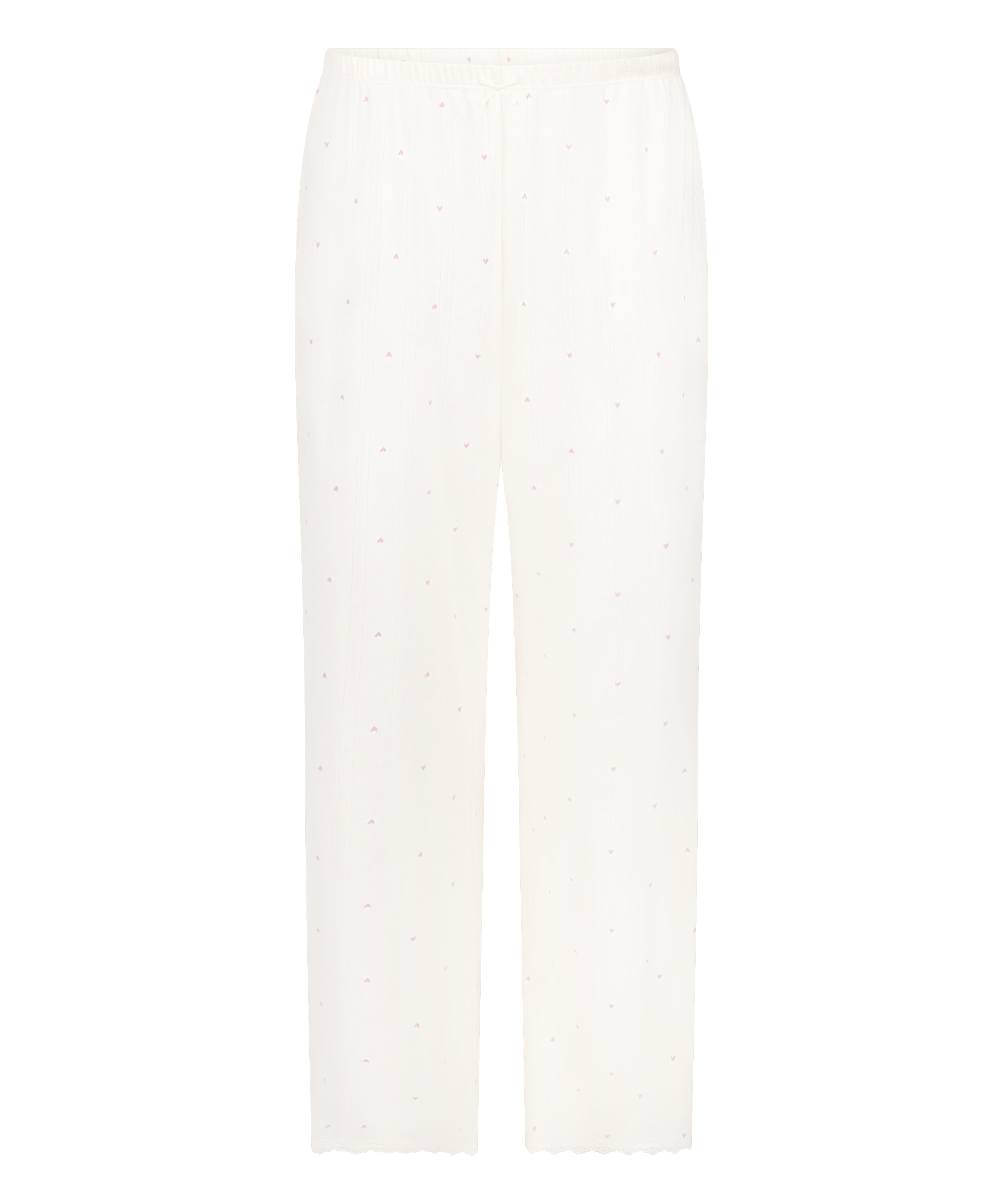 Pantalon en pointelle, Blanc