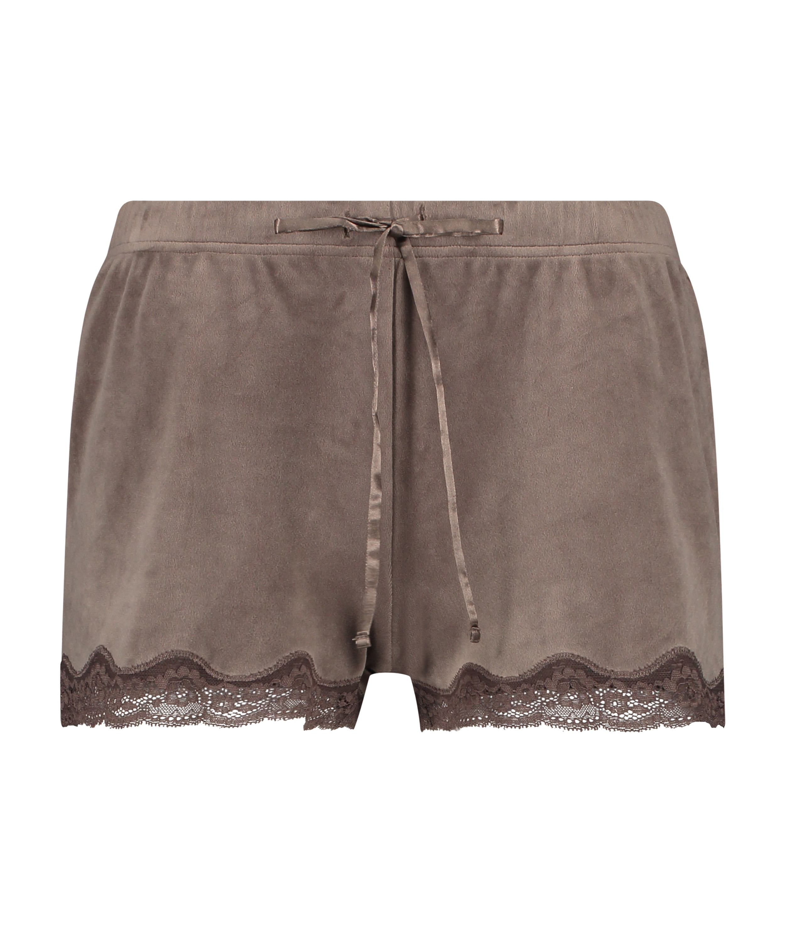 Shorts Velours Lace, Bruin, main