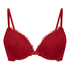 Voorgevormde push-up beugel bh Teddy, Rood