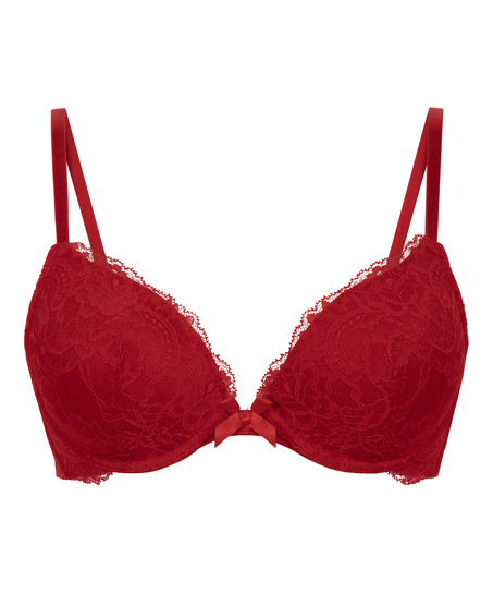Voorgevormde push-up beugel bh Teddy, Rood