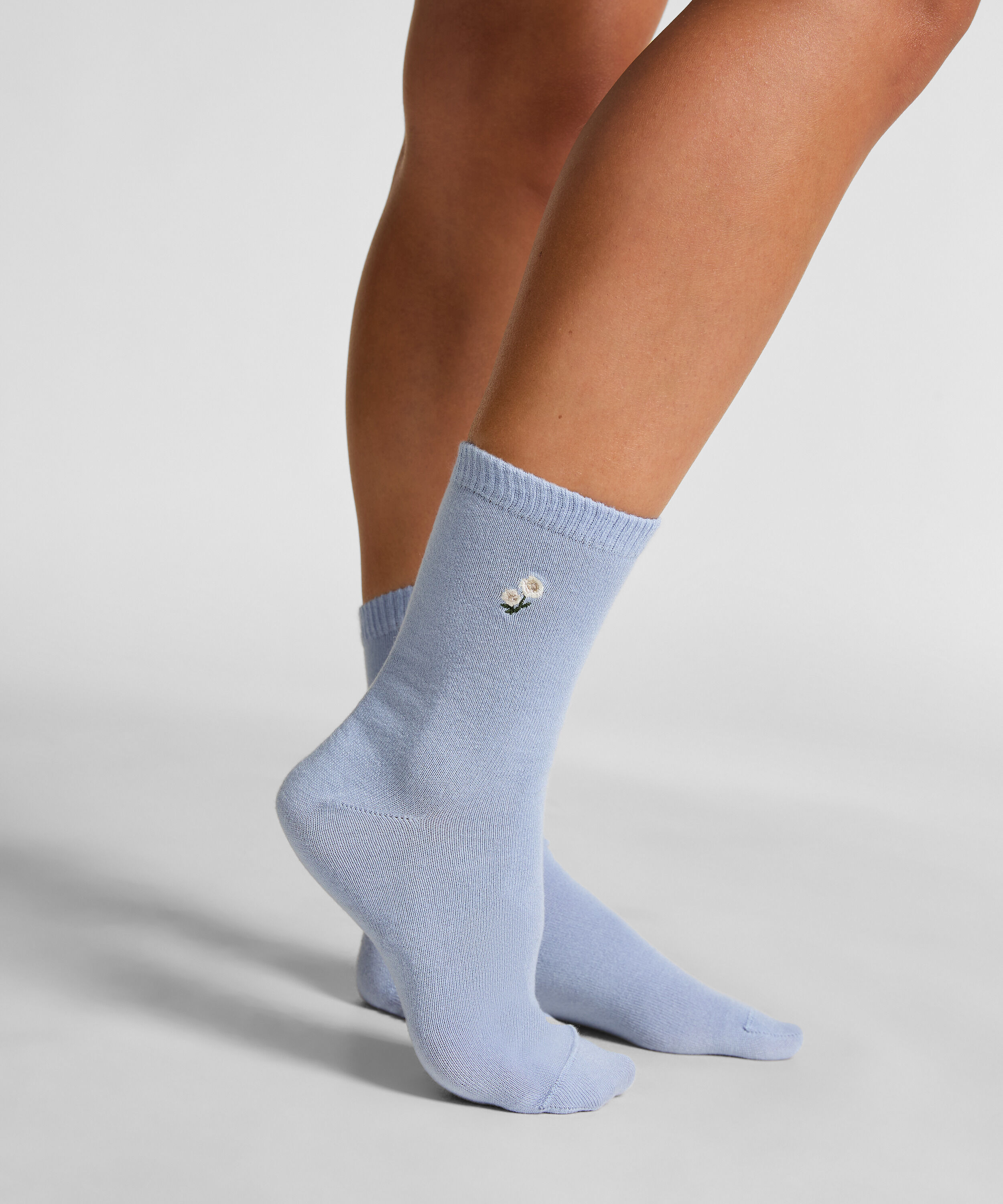 Halfhoge sokken van modal, Blauw
