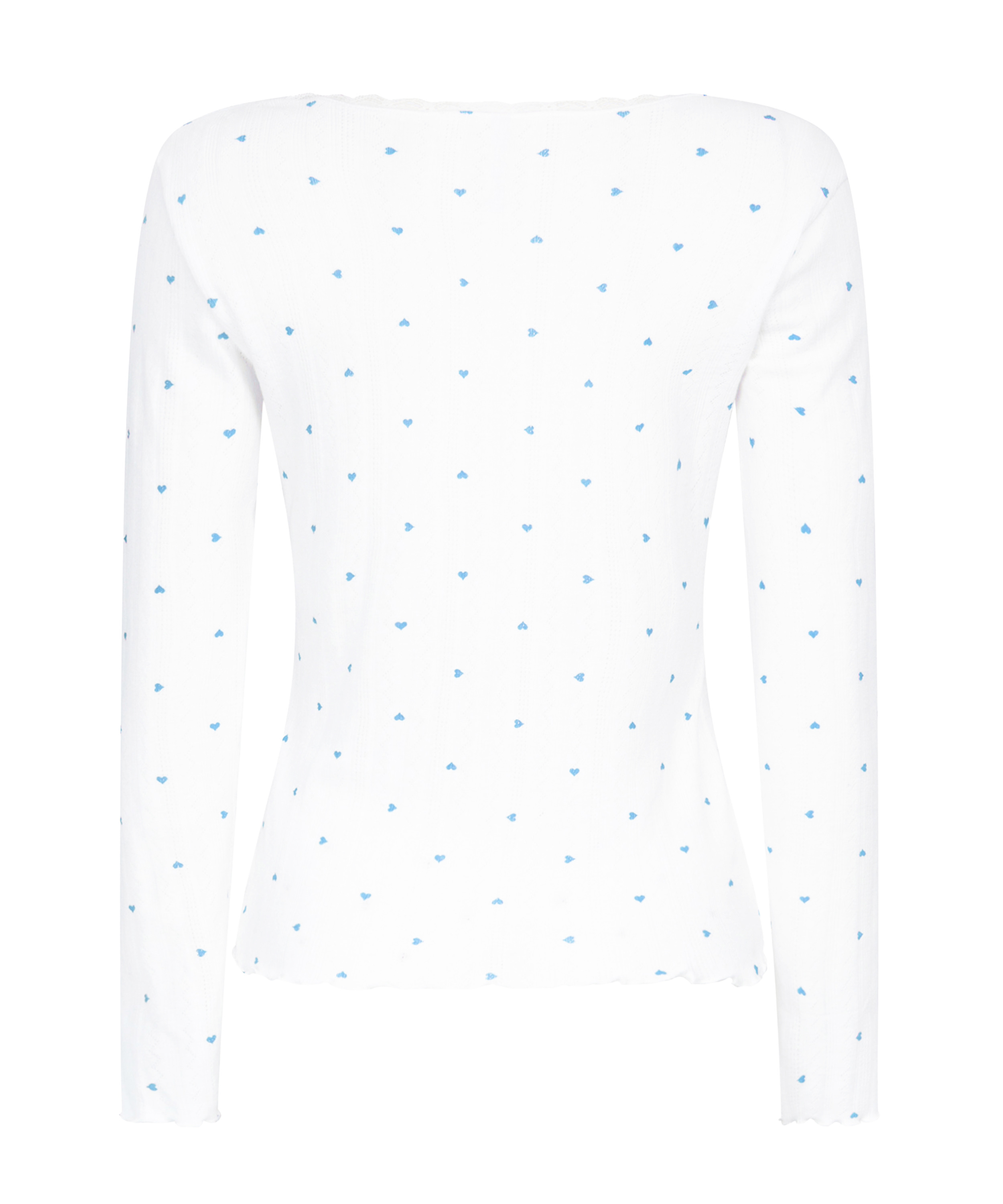 Pyjamatop Pointelle, Blauw, main