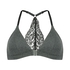 Voorgevormde triangle bralette Chloe Katoen, Grijs