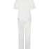 Pyjama Set Katoen Print, Wit