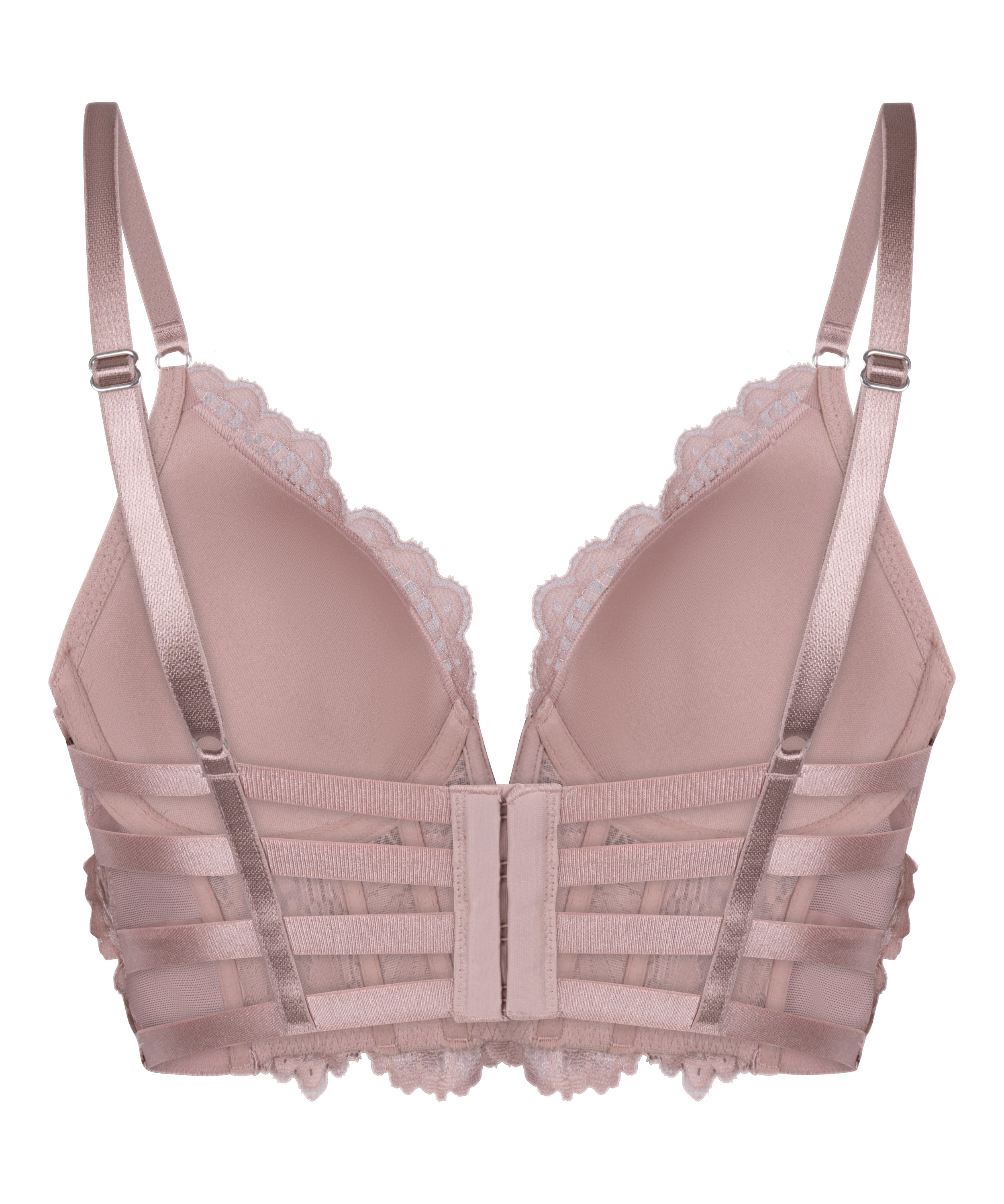 Soutien-gorge &agrave; armatures rembourr&eacute; longline Essie, Pourpre, main