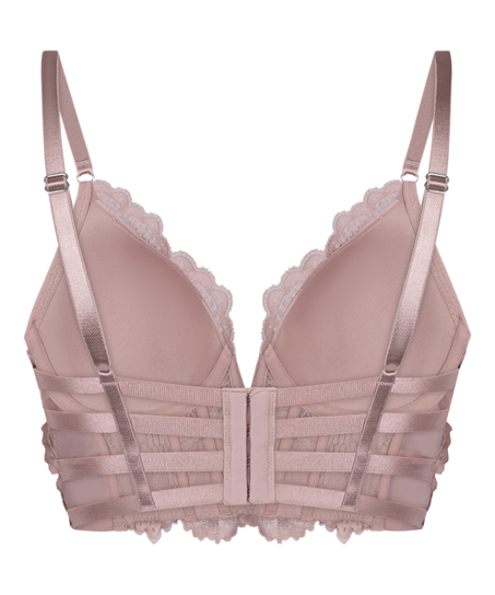 Soutien-gorge &agrave; armatures rembourr&eacute; longline Essie, Pourpre