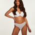 Slip brésilien invisible Stripe mesh, Blanc