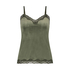 Cami top Velours Lace, Groen