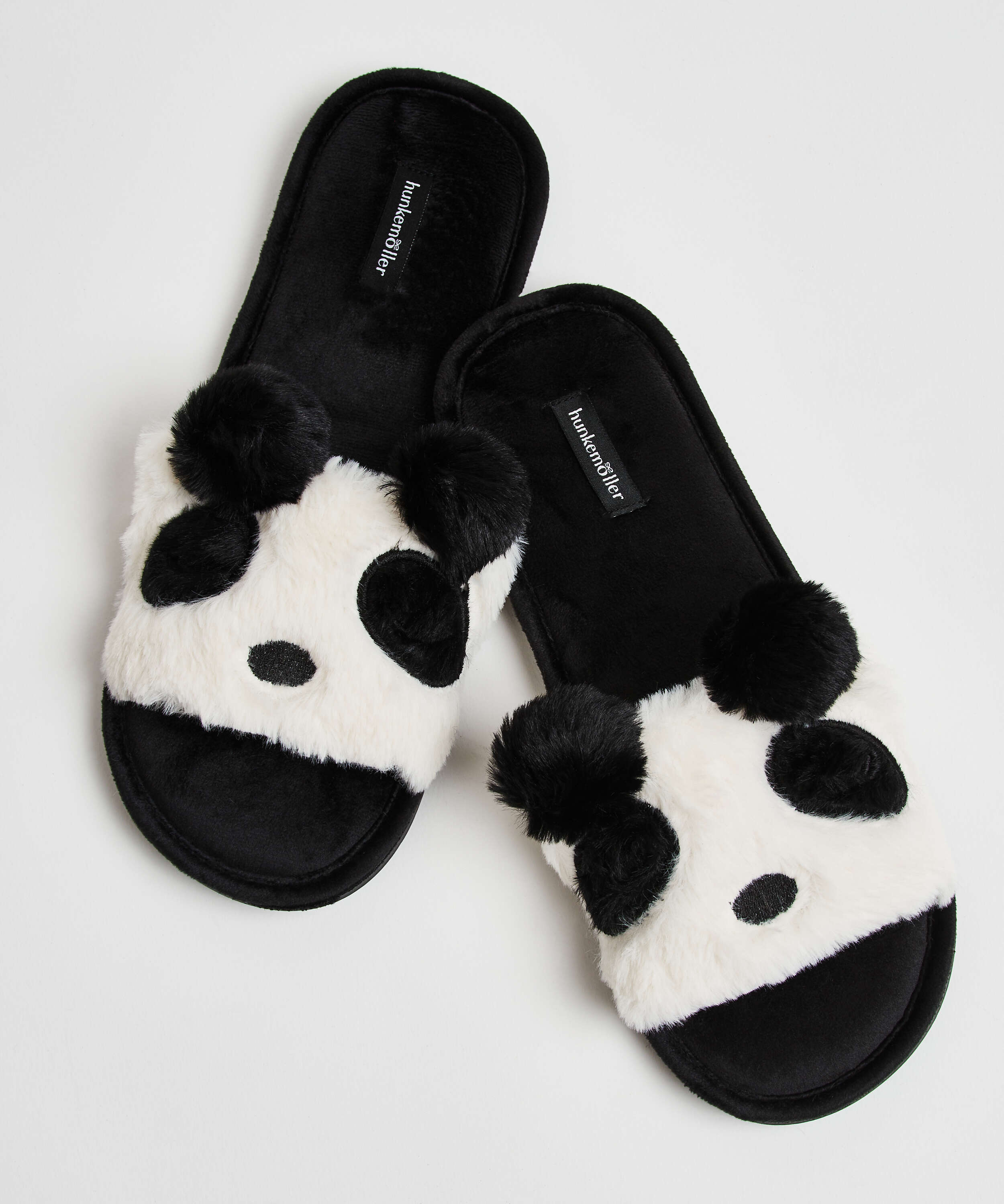 Slippers Panda, Zwart, main