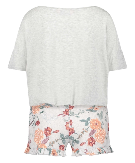 Korte pyjama set, Grijs