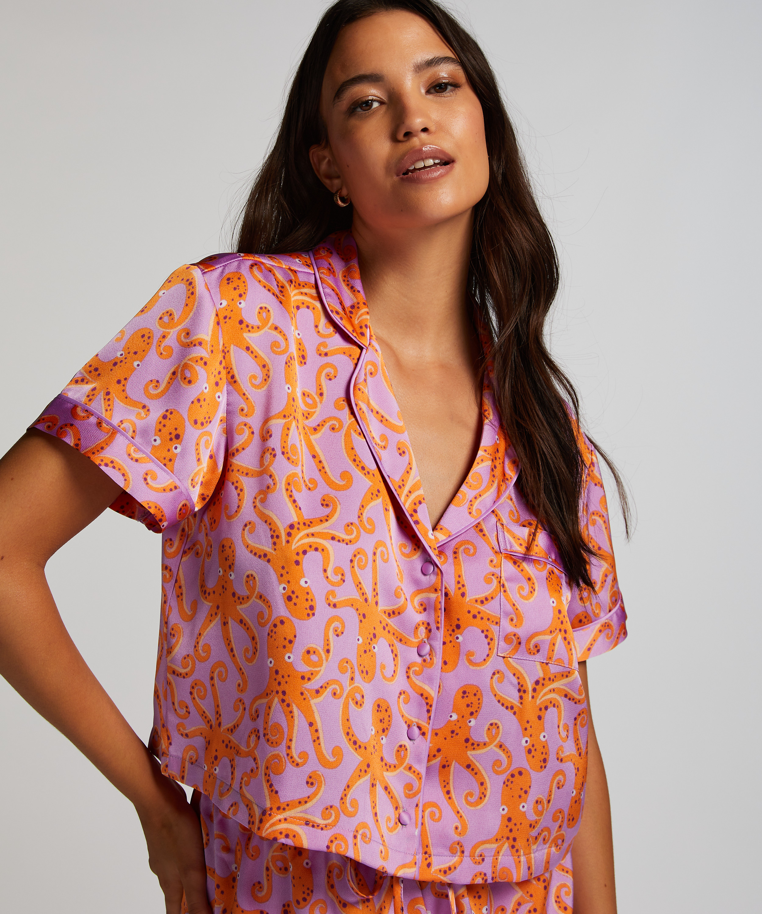 Jacket Satin, Paars, main