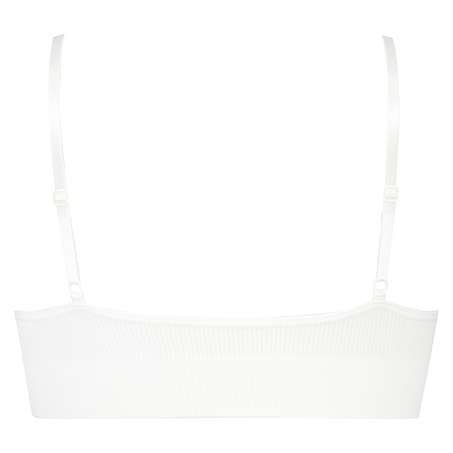 Naadloze bralette, Wit