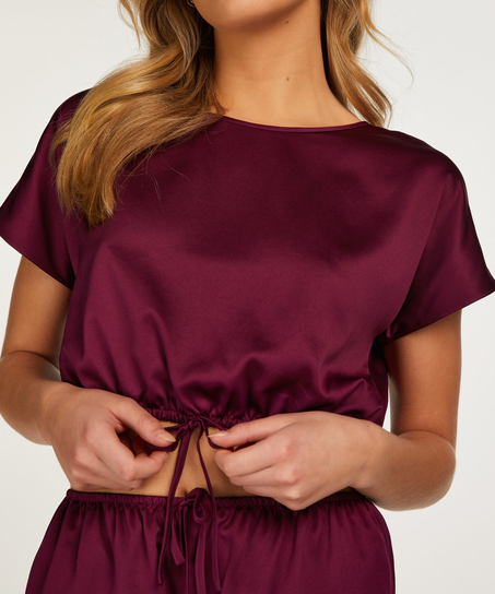 Crop top Satin, Paars
