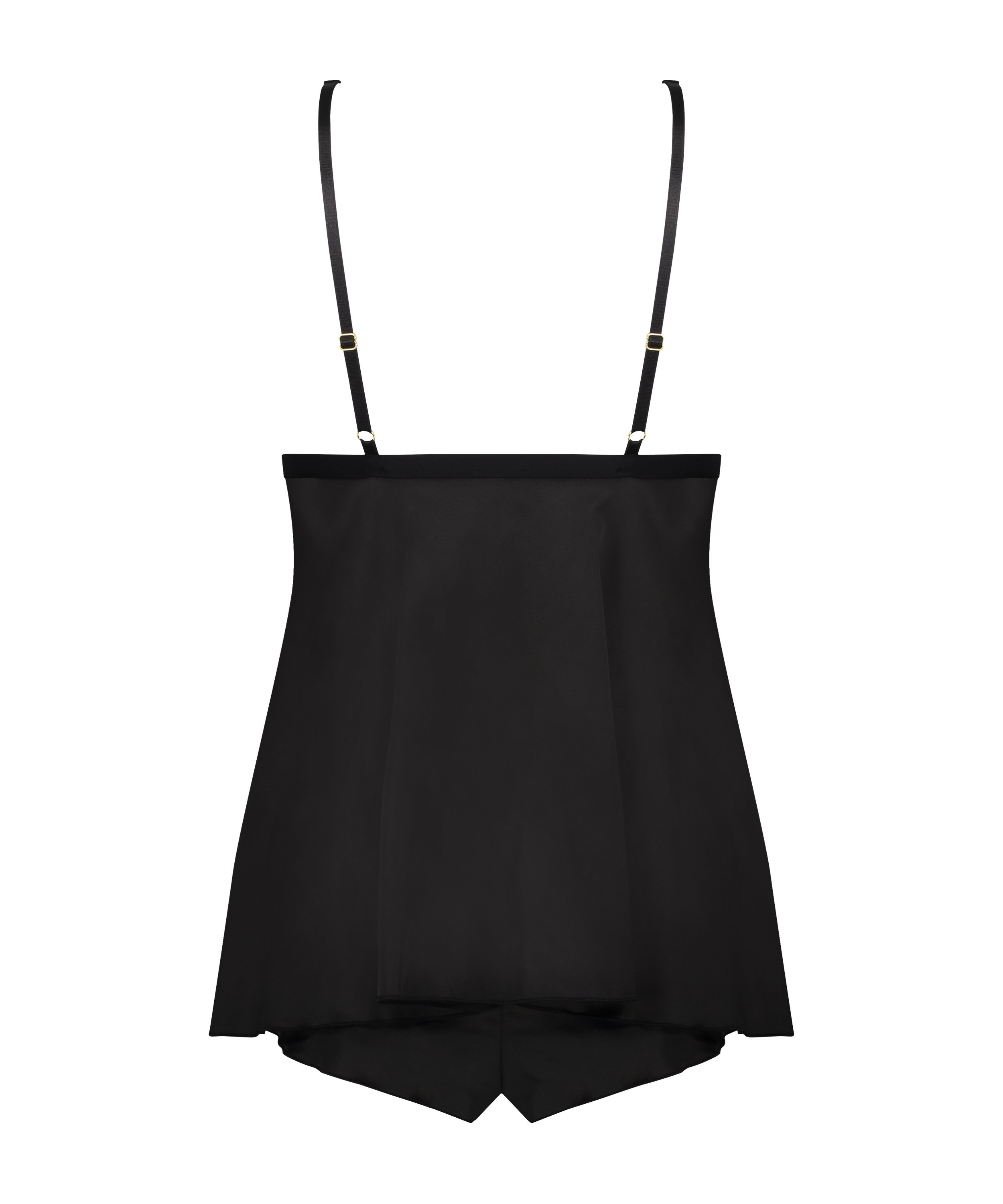 Babydoll Satin Mariah, Noir, main