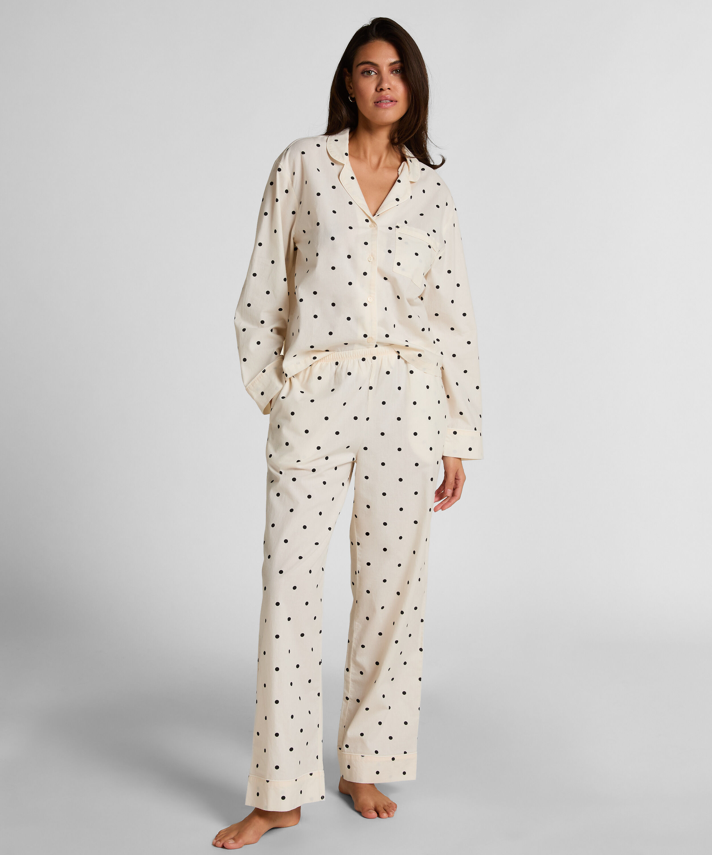 Pantalon en coton Dot, Blanc Pantalon en coton Dot, Blanc