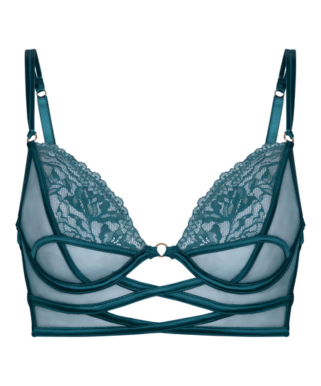Soutien-Gorge Longline Amel &agrave; Armatures Sans Rembourrage, Bleu