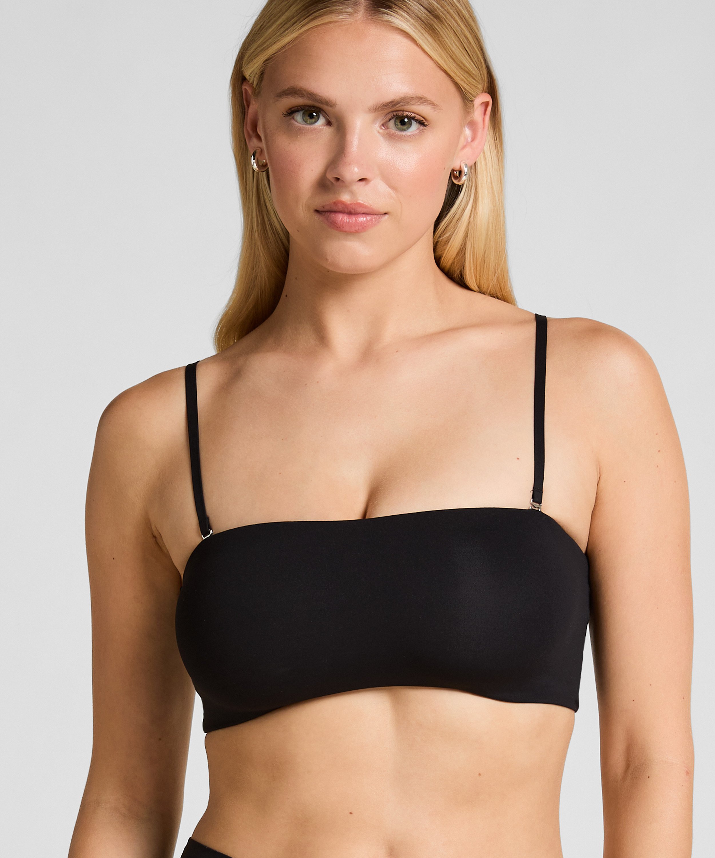 Bandeau Bralette Smooth, Zwart, main