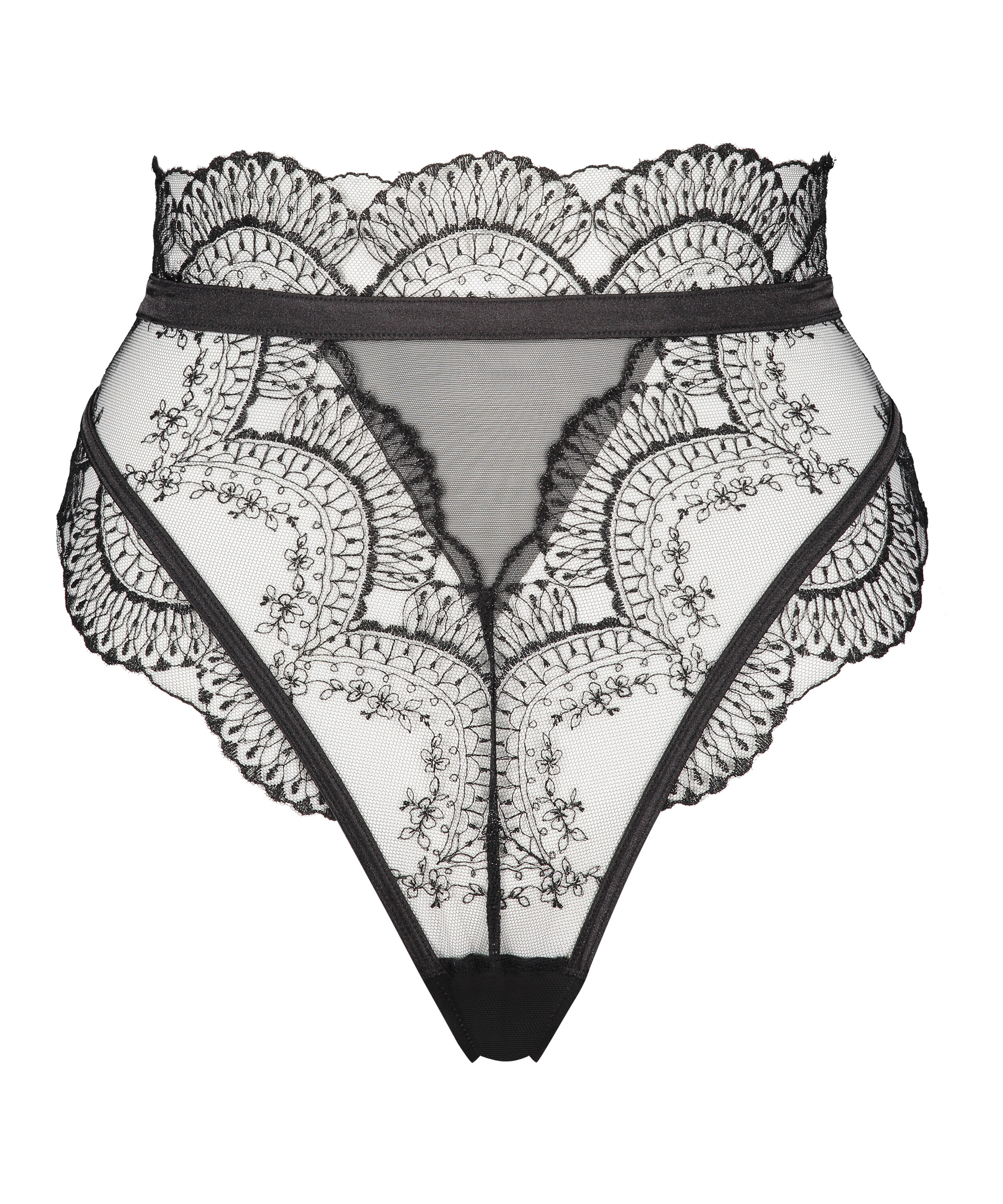 Hoog uitgesneden string Akira, Zwart