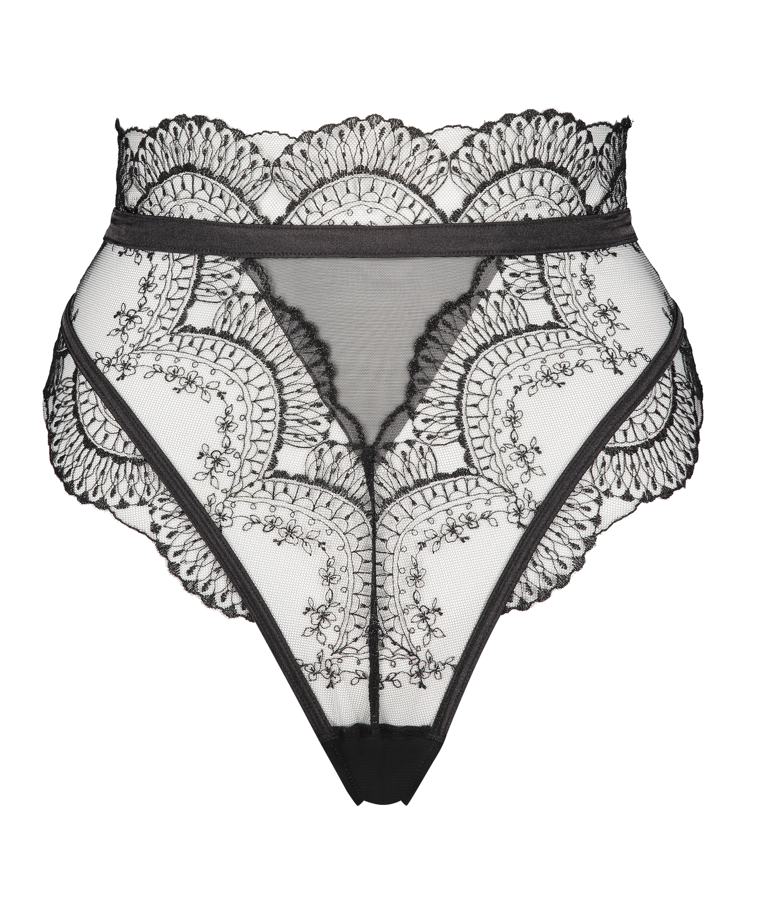 Hoog uitgesneden string Akira, Zwart, main