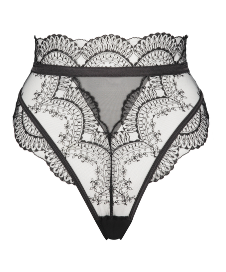 Hoog uitgesneden string Akira, Zwart