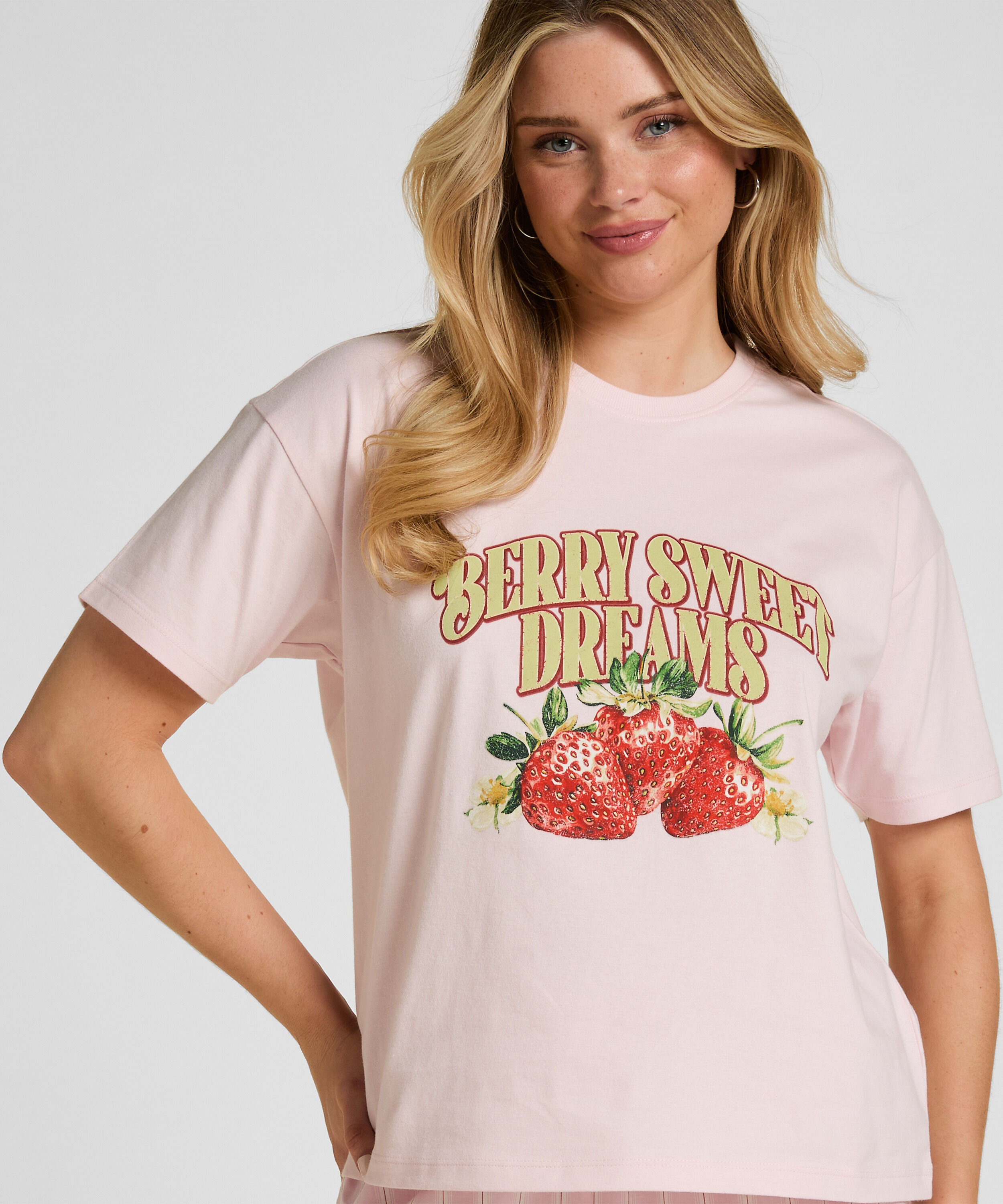 T-shirt met Print, Roze T-shirt met Print, Roze