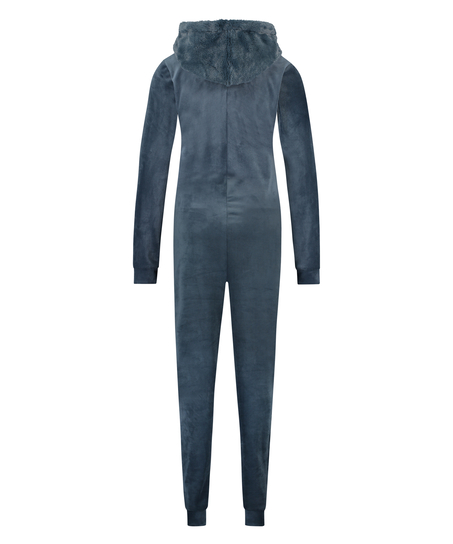 Onesie Velours, Blauw