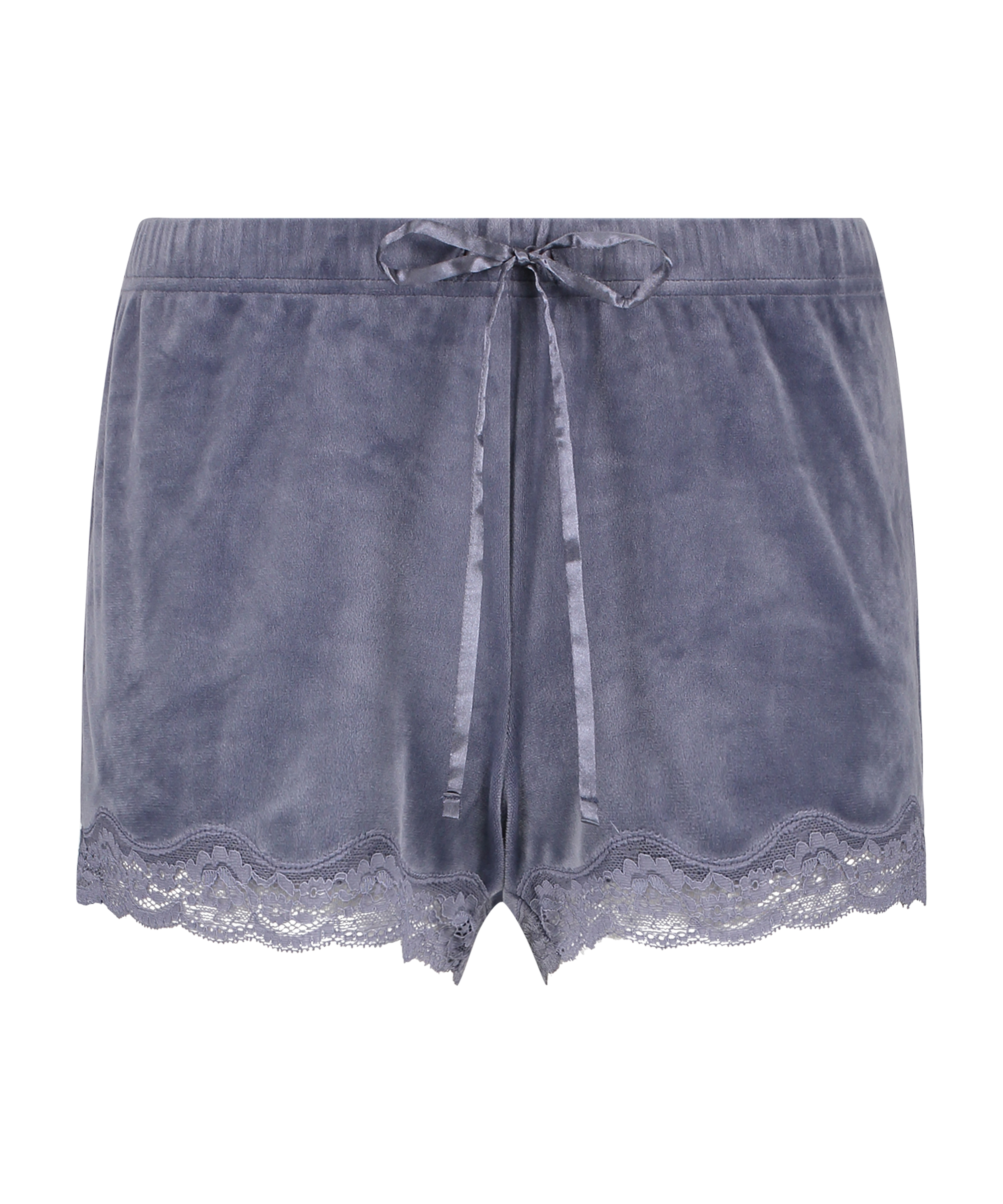 Shorts Velours Lace, Grijs, main