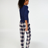 Pyjamabroek Check, Blauw