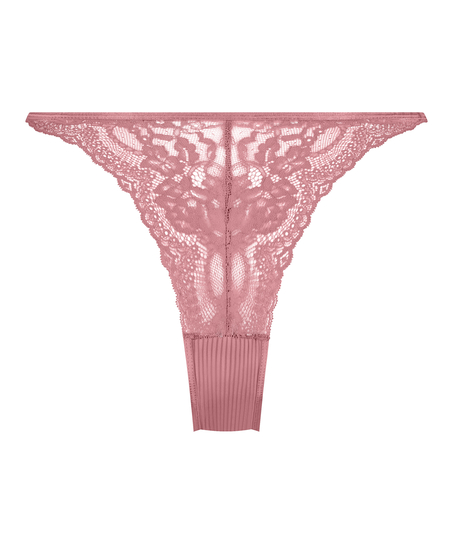 Slip brésilien jambes hautes Kaiden, Rose