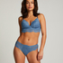 Soutien-gorge préformé sans armatures longline Shiloh, Bleu