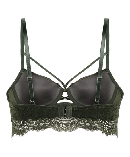 Soutien-gorge &agrave; armatures rembourr&eacute; longline Amara, Vert