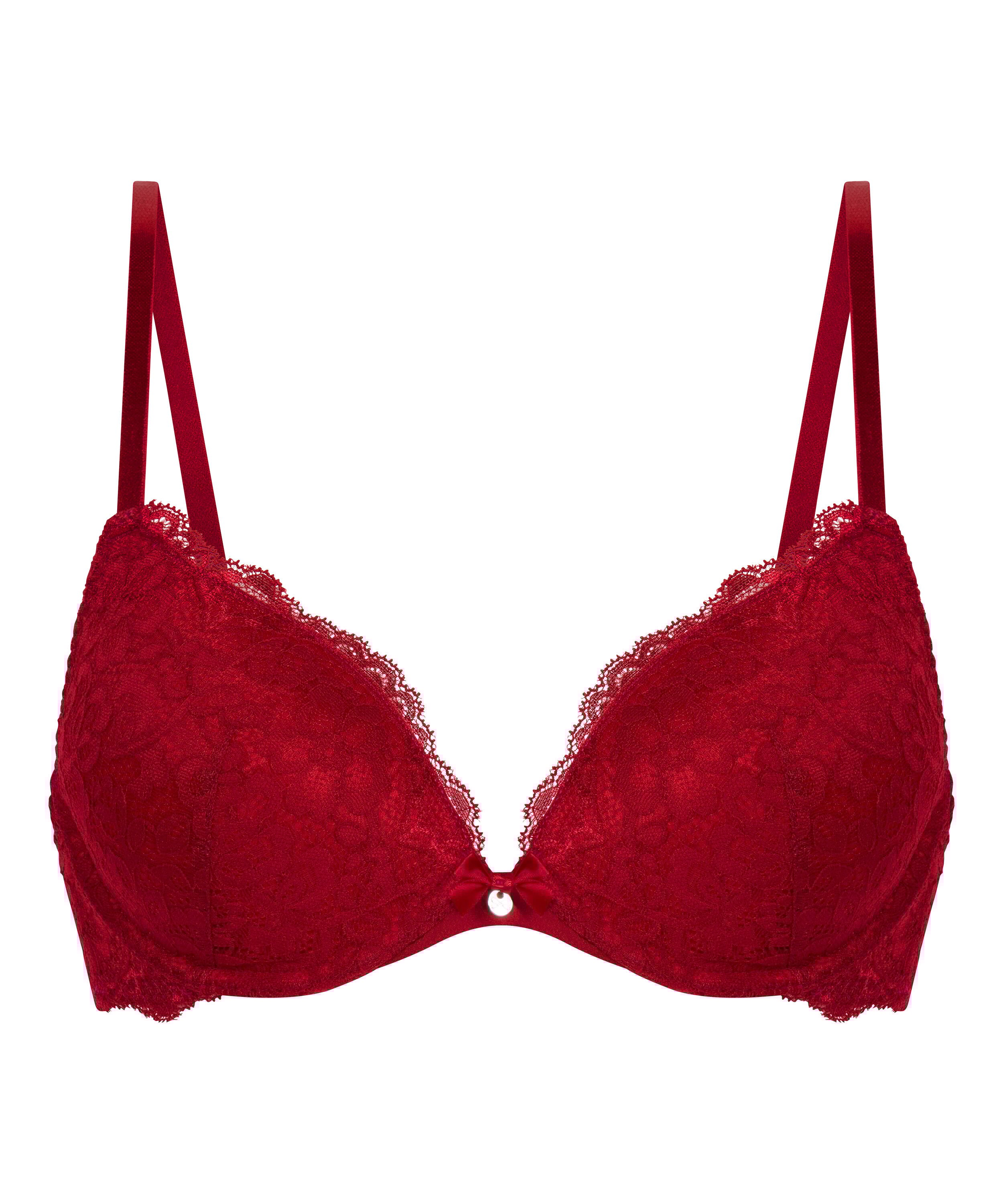 Soutien-gorge &agrave; armatures pr&eacute;form&eacute; push-up Marine, Rouge
