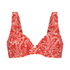 Haut de bikini &agrave; armatures non pr&eacute;form&eacute; Paisley, Rouge