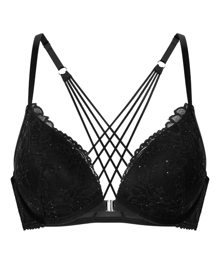 Soutien-gorge &agrave; armatures push-up pr&eacute;form&eacute; Sabrina, Noir