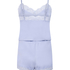 Korte pyjama set, Blauw