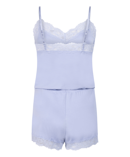 Korte pyjama set, Blauw