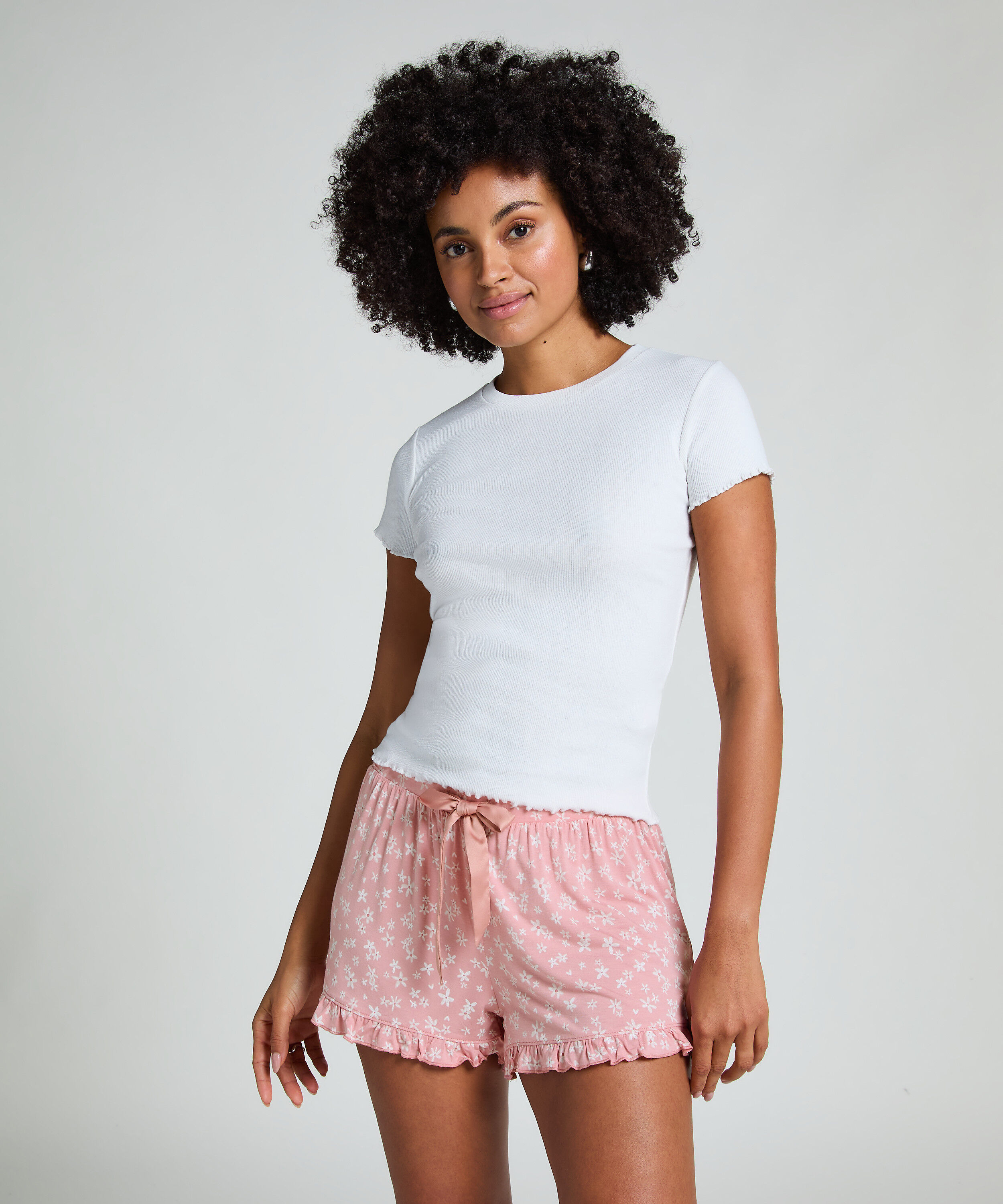Short Jersey à volants, Rose