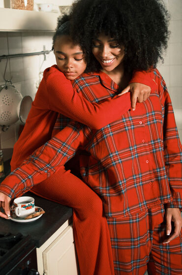 Hunkemöller Pyjamatop Flannel Rood