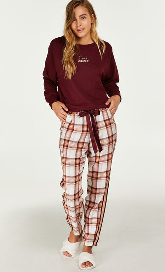 Pyjamabroek geruit, Rood