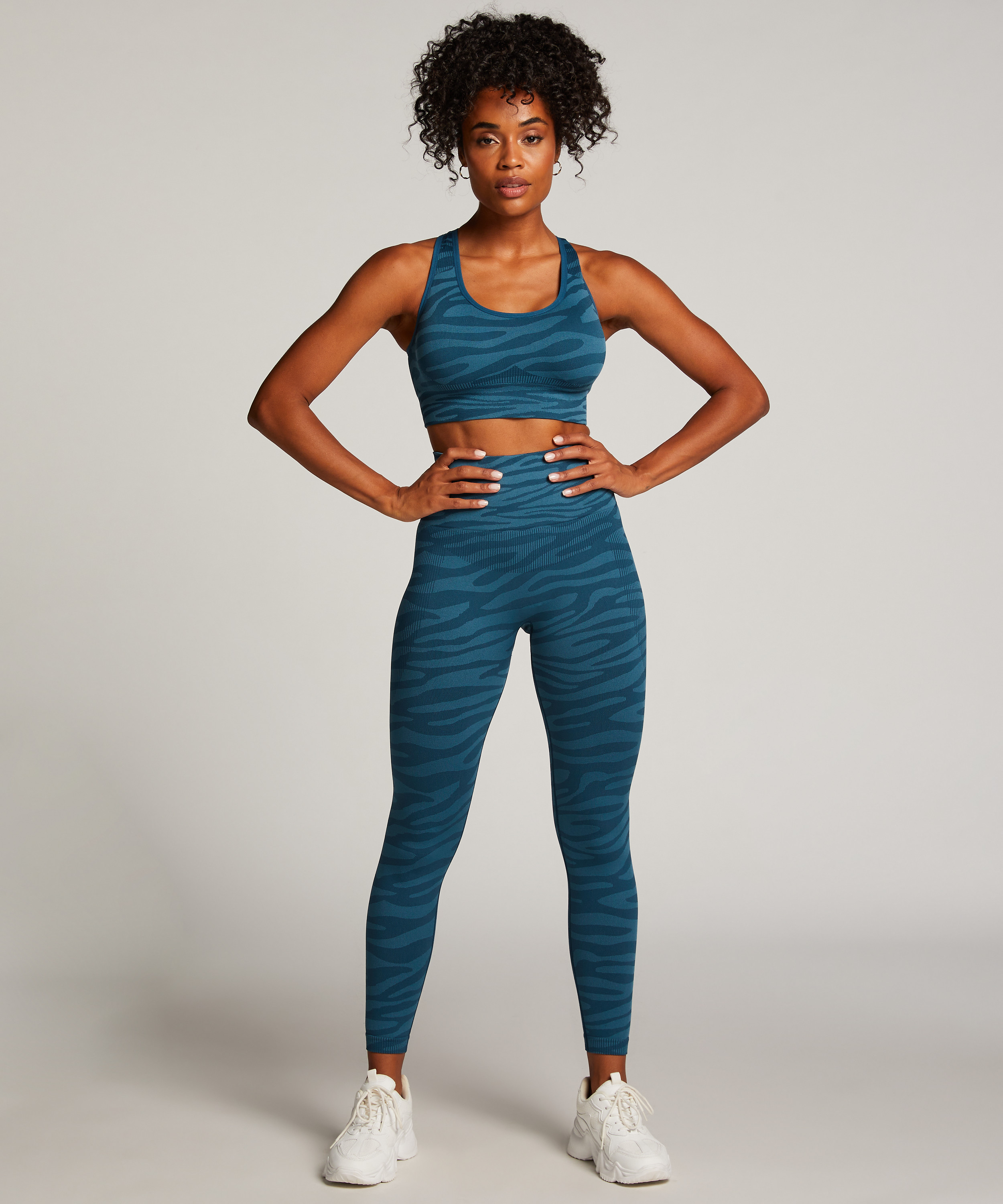 HKMX naadloze Sport bh, Blauw, main