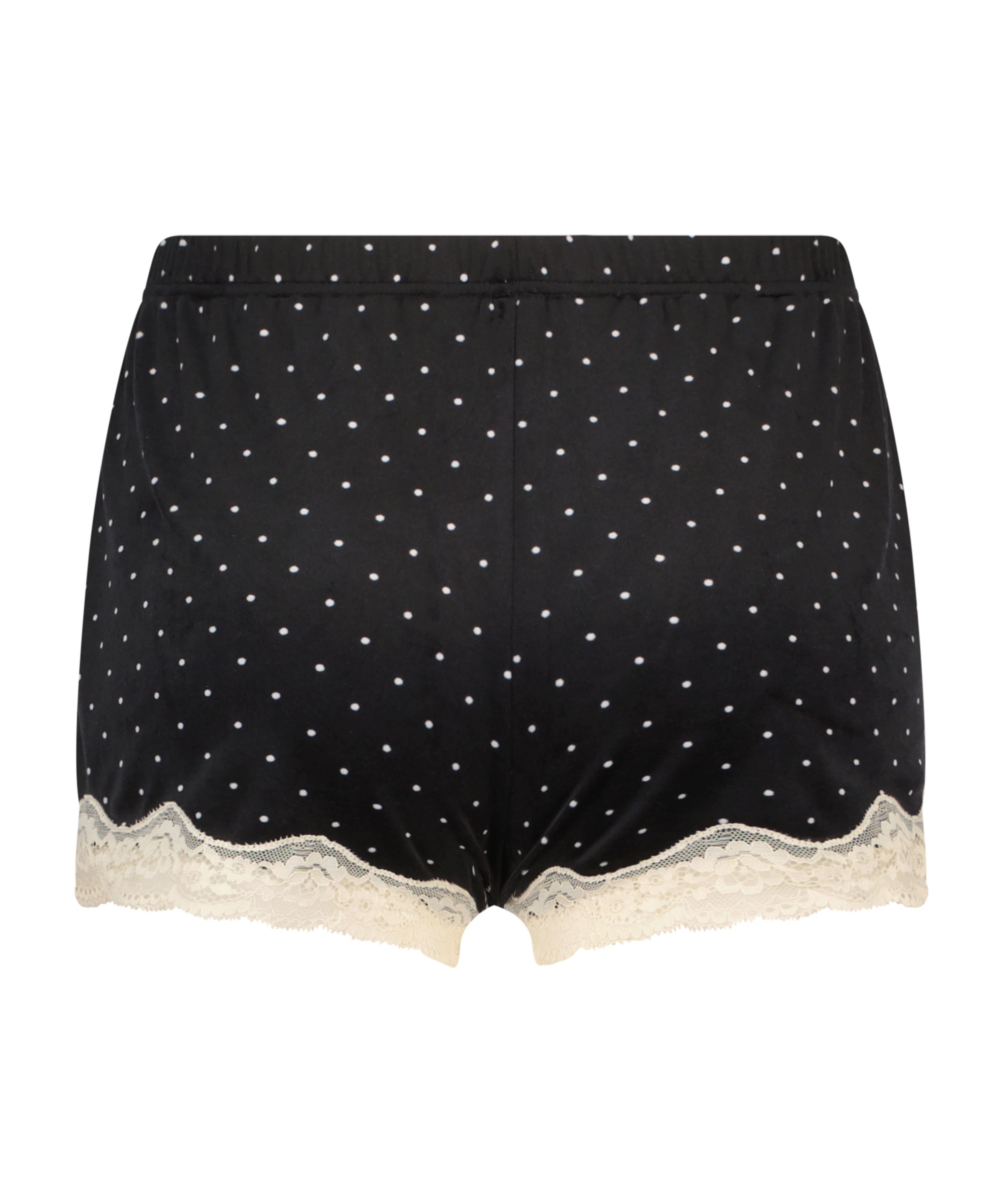 Pyjama short velours, Zwart, main