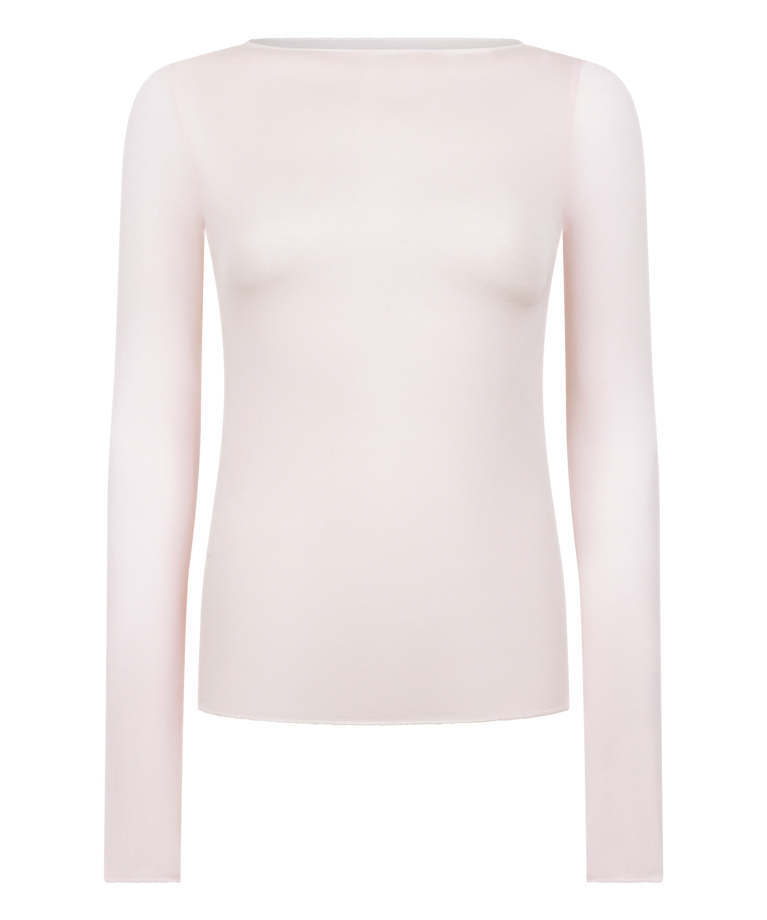 super soft Boothals shirt met Cashmere, Roze