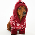 Fleece honden onesie, Rood