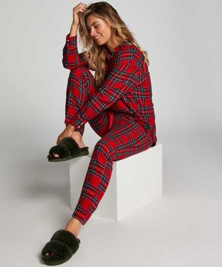 Pyjamabroek Flannel, Rood