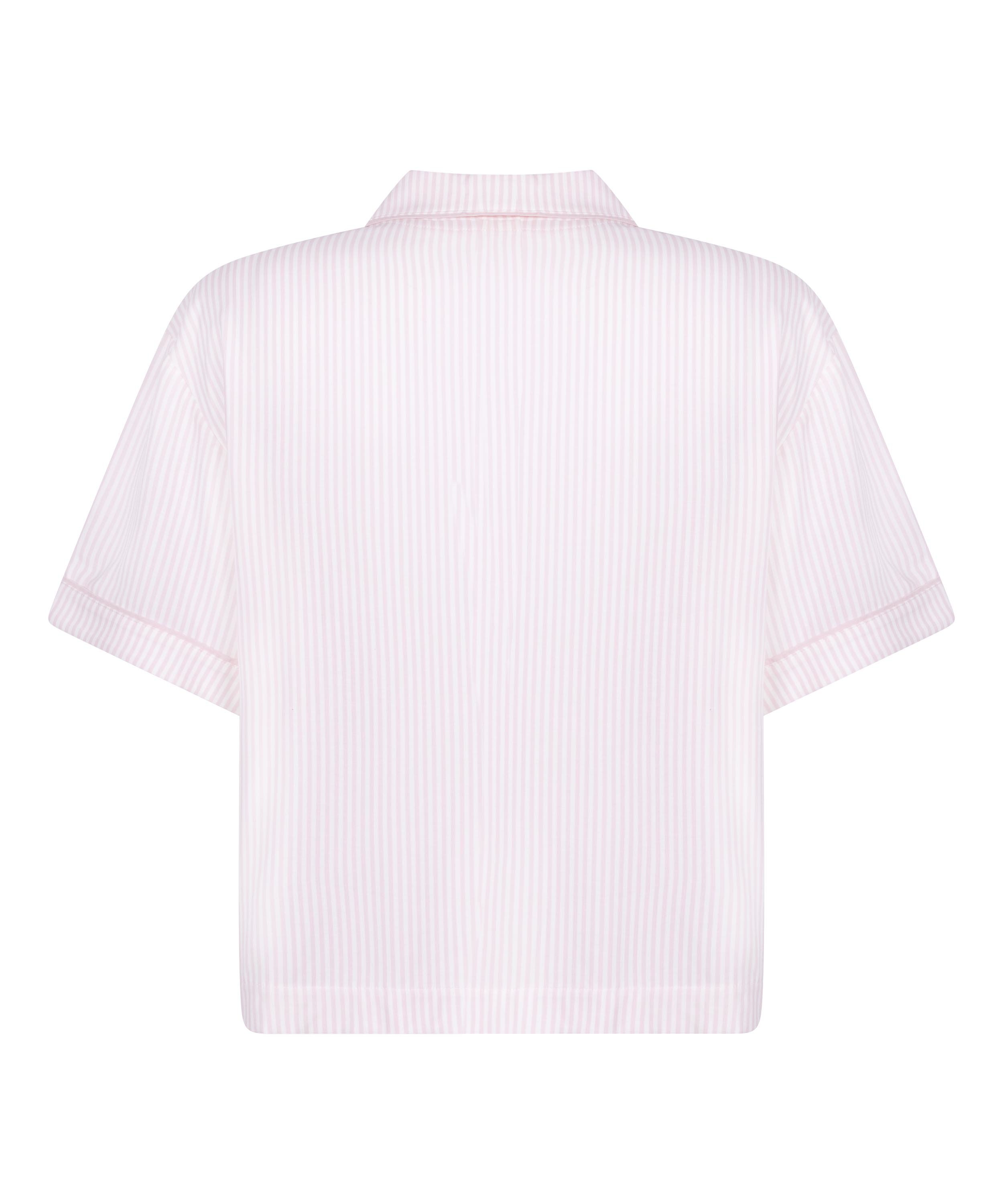 Veste de pyjama à manches courtes, Rose, main