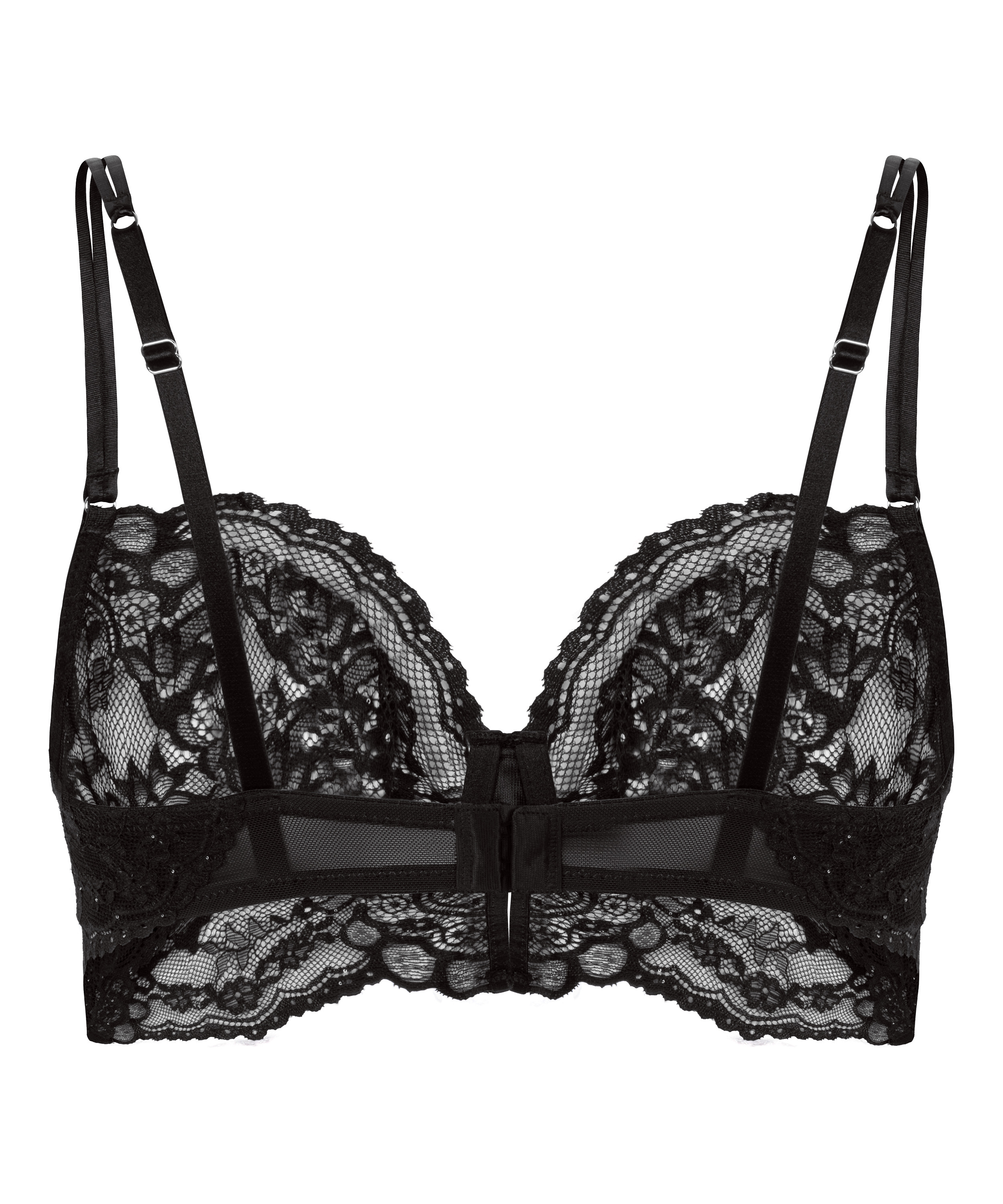 Soutien-gorge &agrave; armatures non-rembourr&eacute; longline Sabrina, Noir, main