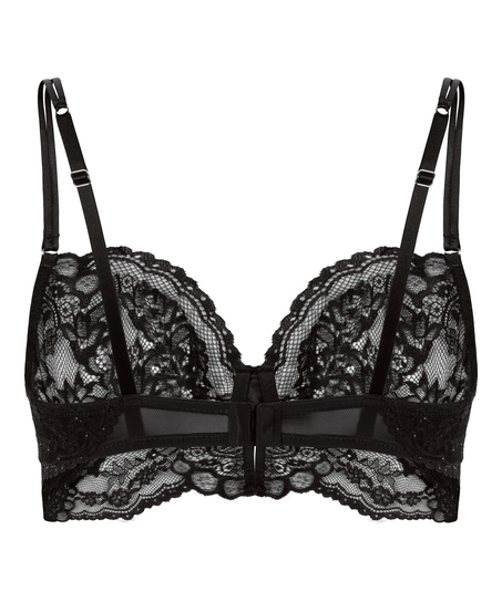 Soutien-gorge &agrave; armatures non-rembourr&eacute; longline Sabrina, Noir
