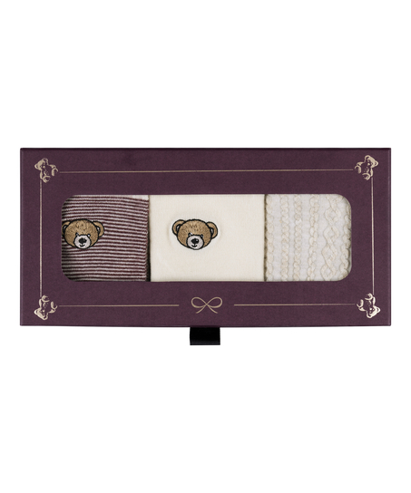 3 paar sokken Giftpack, Wit