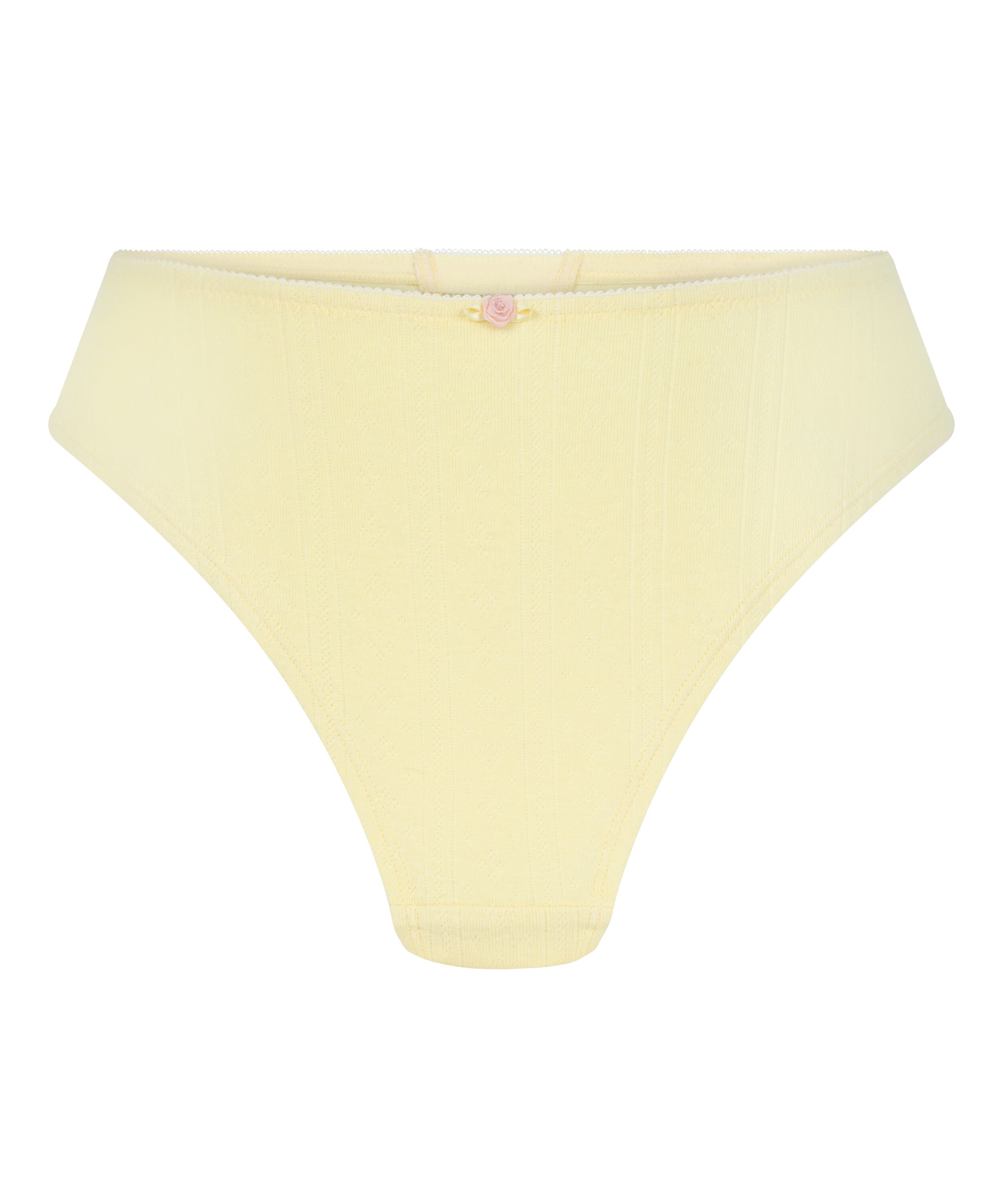 Culotte br&eacute;silienne Pointelle, Jaune